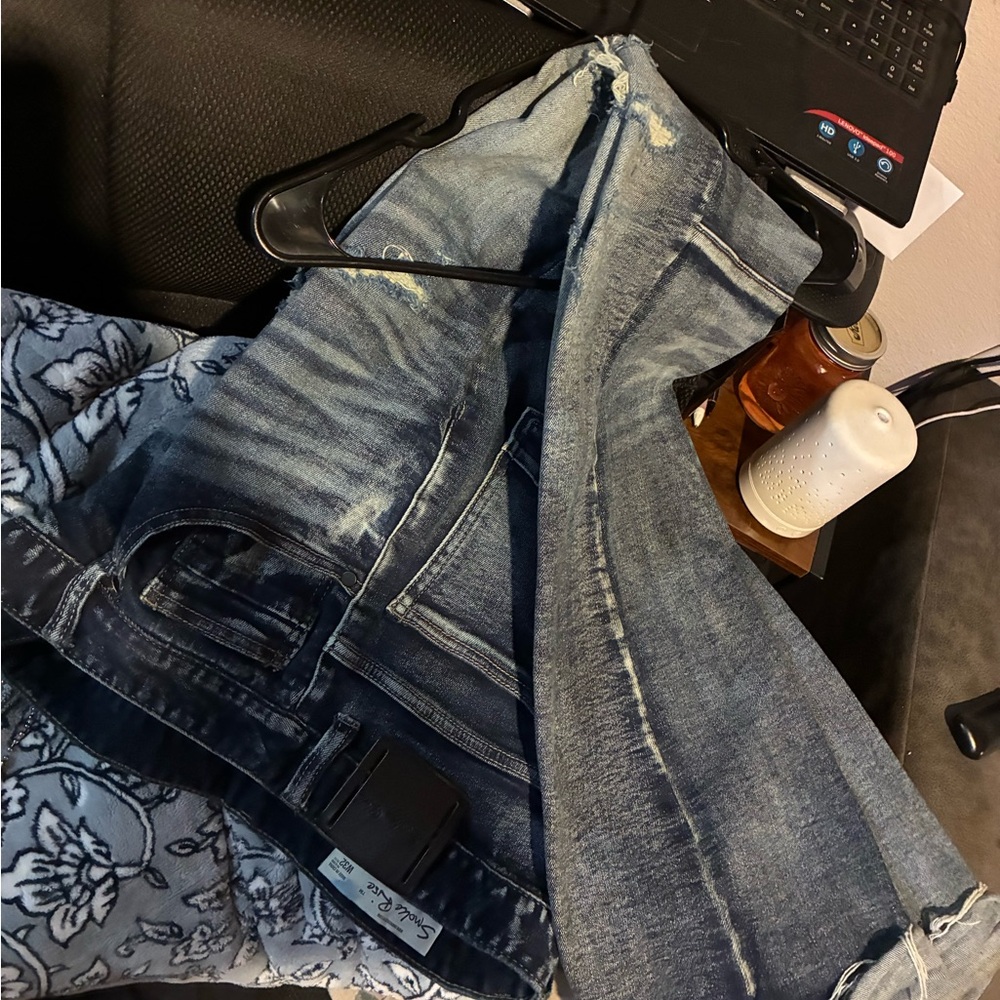 Men's smoke rise stacked denim